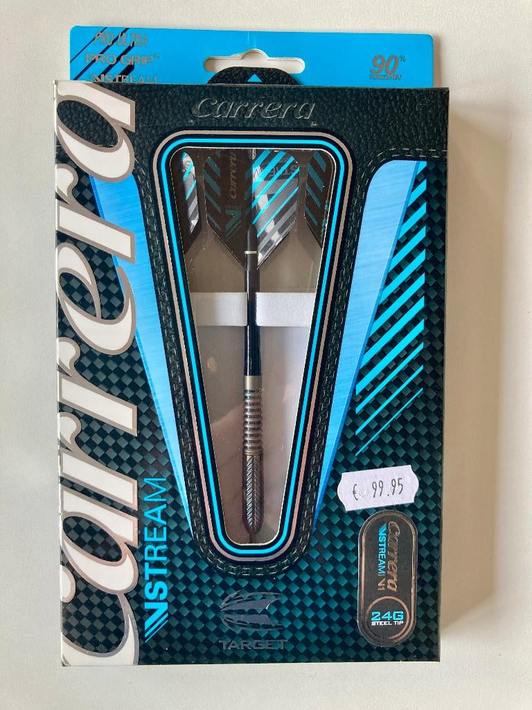 Dartpijlen Target Carrera V-Stream V1 Steel Tip 24 gram, Ophalen of Verzenden, Zo goed als nieuw, Pijlen