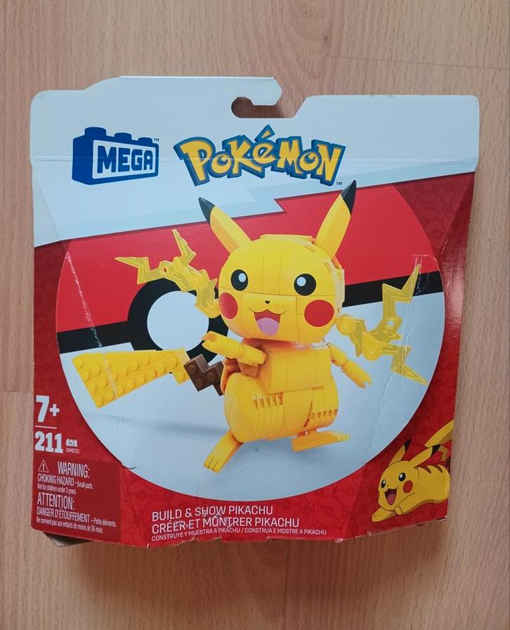 Pokémon Pikachu Mega Construx Bouwset, Kinderen en Baby's, Speelgoed | Bouwstenen, Zo goed als nieuw, Megabloks, Ophalen