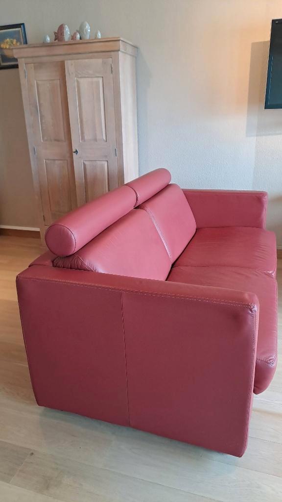 Canapés Lit - Cuir Rouge, Maison & Meubles, Canapés | Sofas & Chaises Longues, Comme neuf, Deux personnes, Moins de 150 cm, 150 cm ou plus