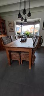 volledige eetplaats in teak, Enlèvement, Comme neuf, Teak  , rustiek, 4 à 6 chaises