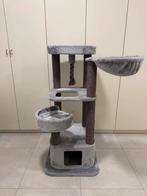 Arbre à chat de luxe gris 132 cm, Animaux & Accessoires, Enlèvement, Utilisé, Griffoir
