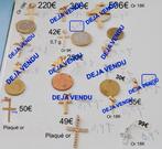 Pendentif croix de vie ou latine or 18/9K ou plaqué or, NEUF, Neuf, Enlèvement ou Envoi, Or, Croix ou Symbole