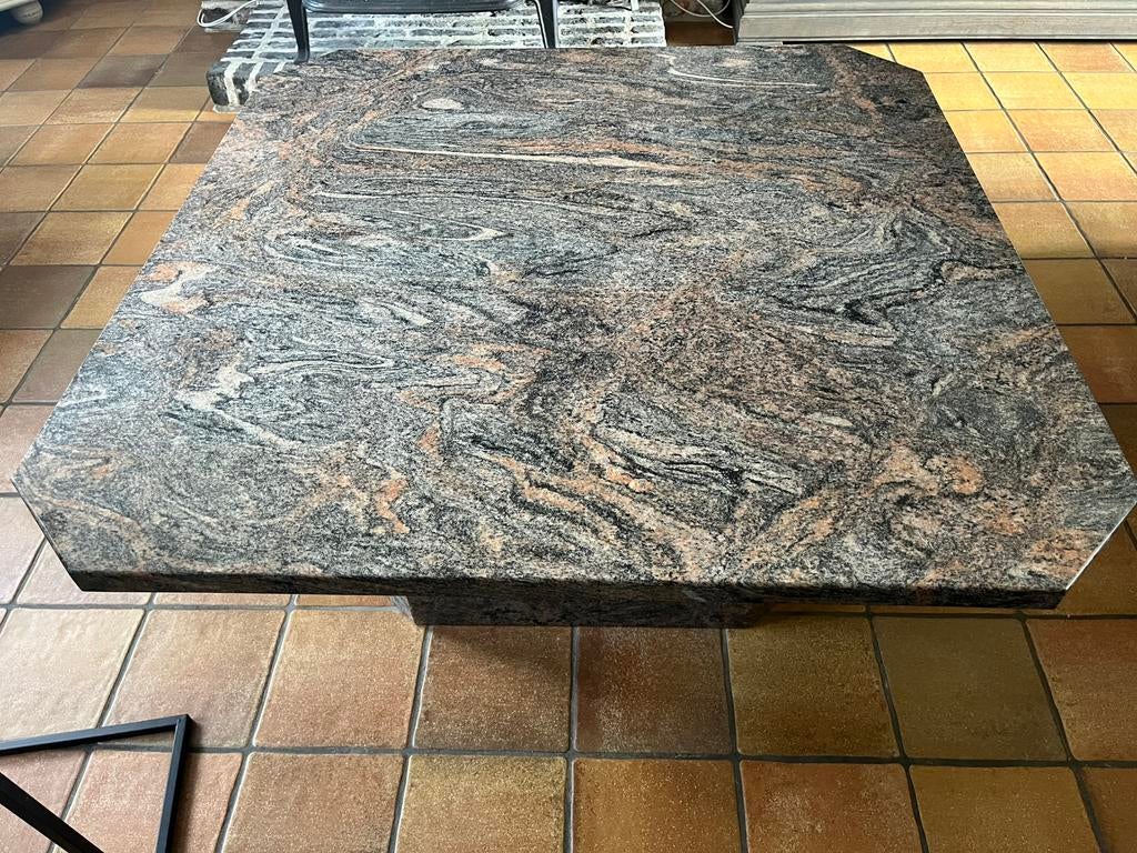 Salon tafel graniet, Huis en Inrichting, Tafels | Salontafels, Ophalen, Zo goed als nieuw
