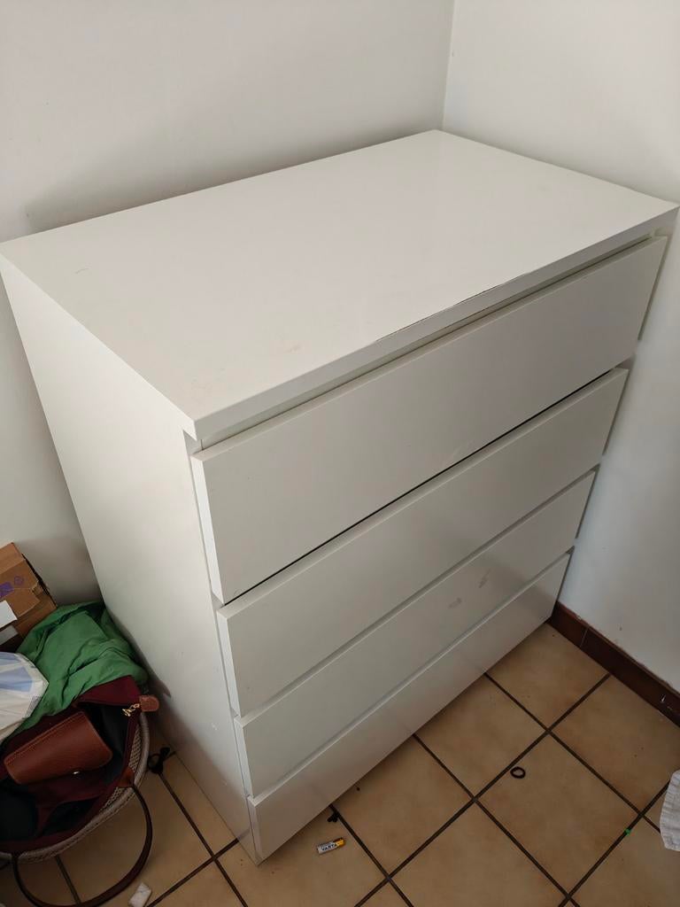 İKEA Commode met 4 lades, wit, 80x100 cm, Huis en Inrichting, Kasten | Ladekasten, Ophalen
