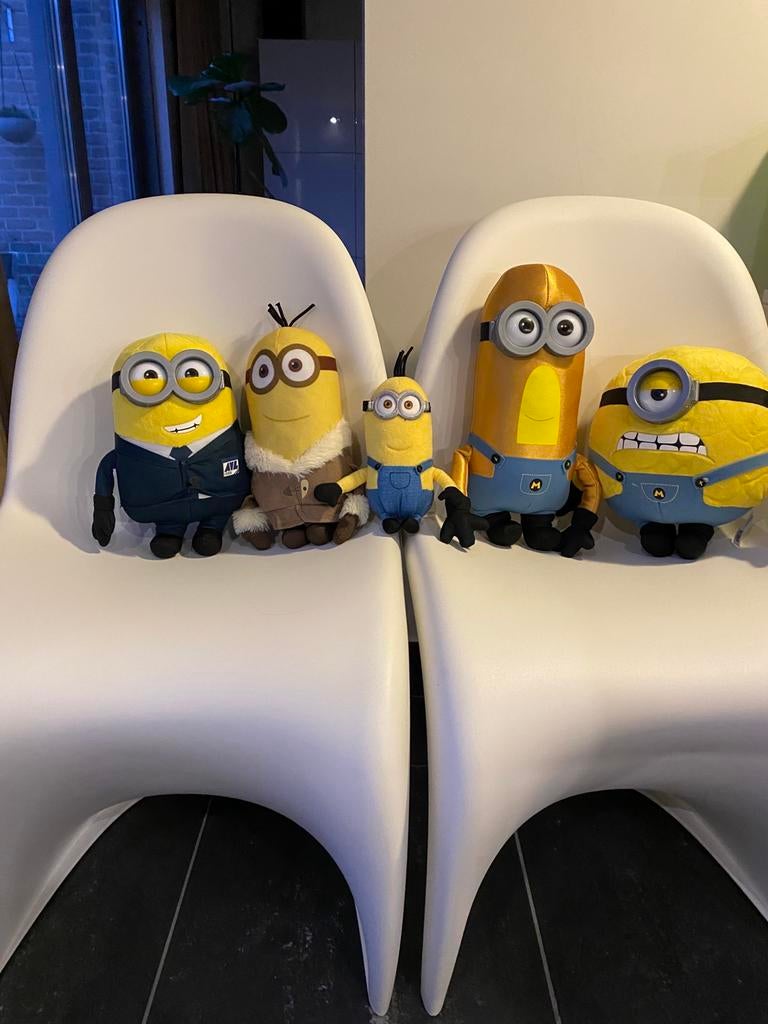 Lot minions 5 stuks, Kinderen en Baby's, Speelgoed | Knuffels en Pluche, Gebruikt, Ophalen of Verzenden