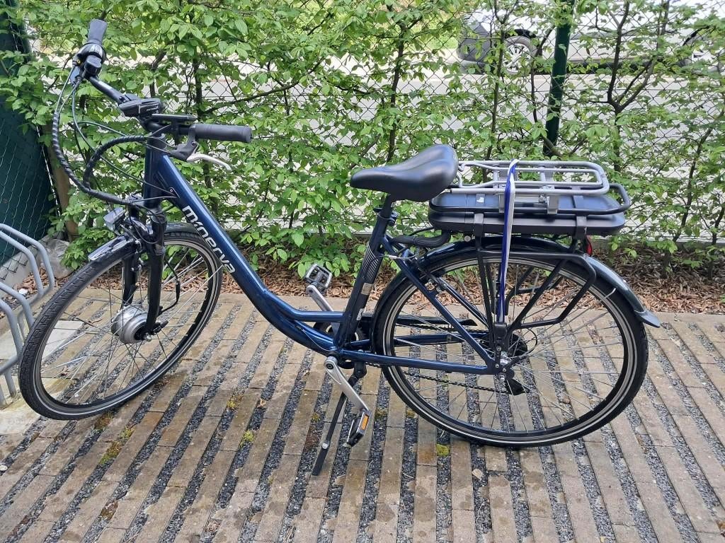 Elektrische Damesfiets Minerva, Fietsen en Brommers, Gebruikt, Velgrem, 47 tot 50 cm, Versnellingen