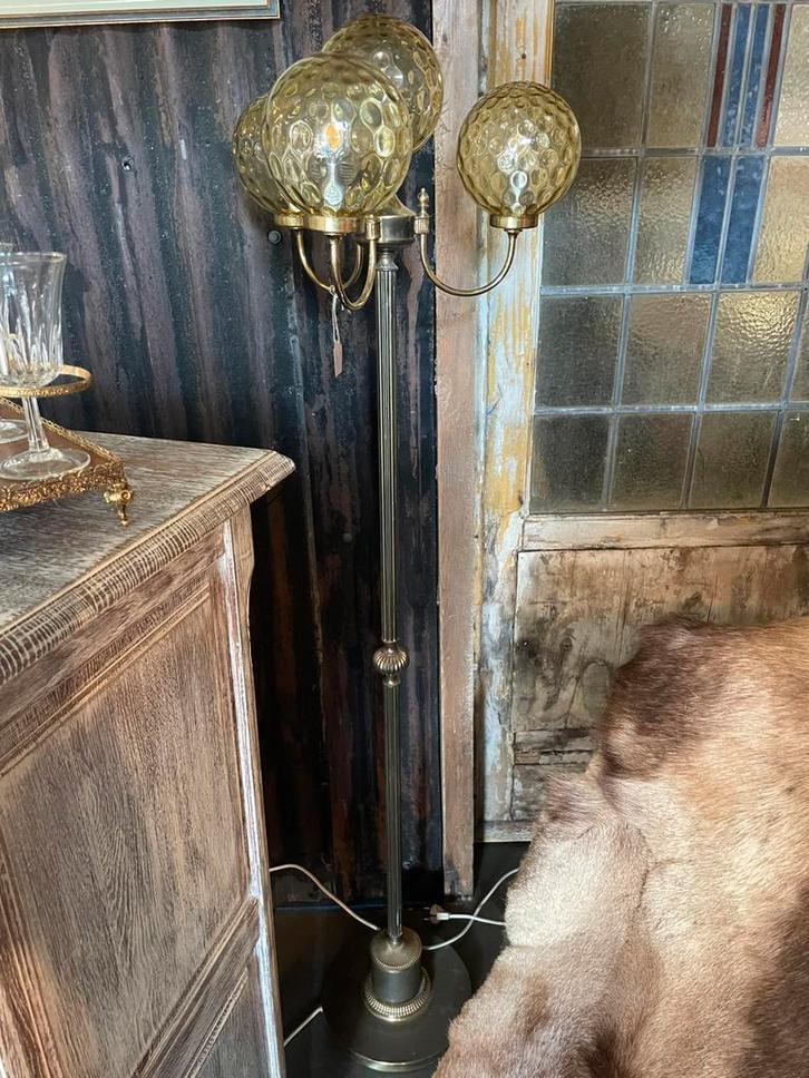 Lampadaire design vintage 60/70, Maison & Meubles, Lampes | Lampadaires, Comme neuf, Verre, Enlèvement