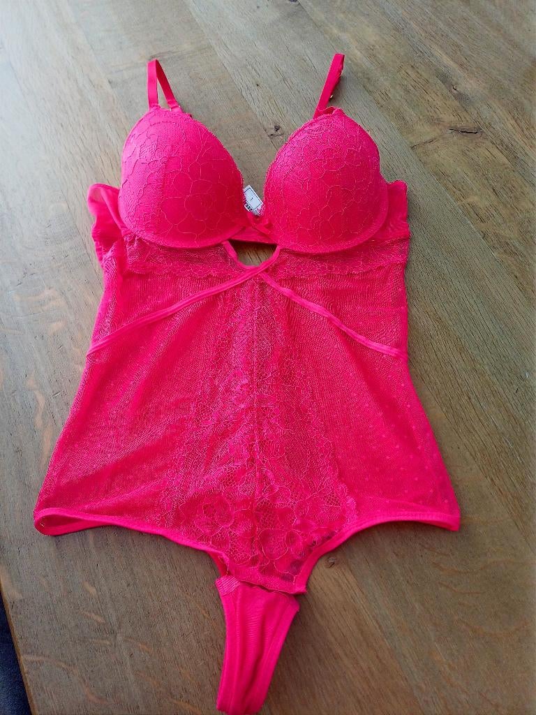 Zeeman - Felroze bodysuit (mt L), Kleding | Dames, Zeeman, Ophalen of Verzenden, Roze, Body of Korset