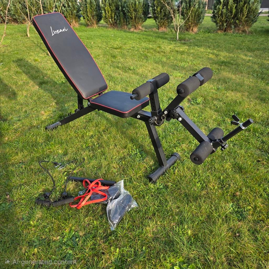 Luxari verstelbare trainingsbank met accessoires – bench, Sport en Fitness, Overige Sport en Fitness, Ophalen