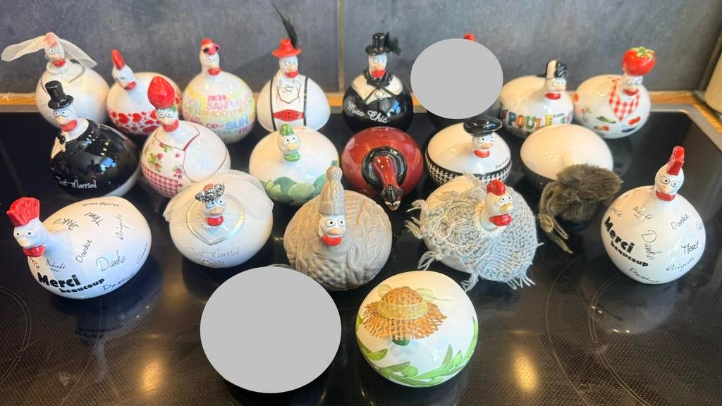 Chouettes poules J-Line petits modeles