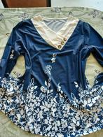 Donkerblauwe t shirt longsleeves 44 Elly en Yvonne, Kleding | Dames, T-shirts, Maat 42/44 (L), Nieuw, Elly en Yvonne, Lange mouw