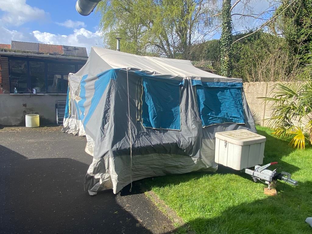 Vouwwagen Trigano Odysee, Caravanes & Camping, Caravanes pliantes, Jusqu'à 5, Gris, Enlèvement, Trigano