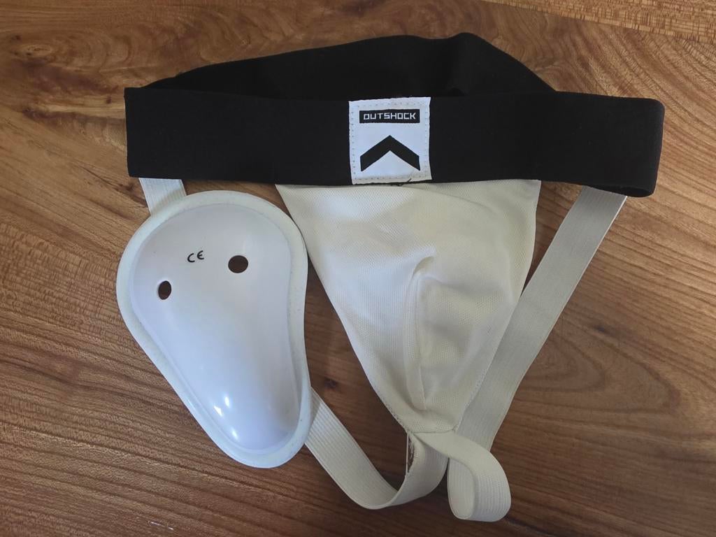 Schok Heren kruisbeschermer Slipee 100 - Wit, Ophalen of Verzenden