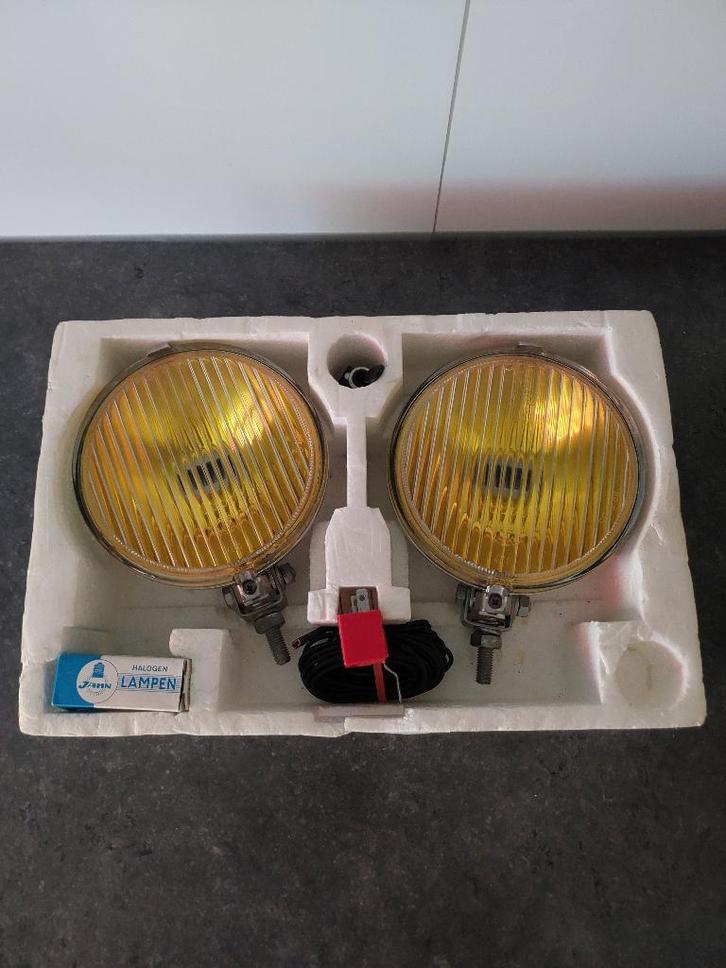 NOS Set Gabel ZKW Mistlampen Chroom Oldtimer VW Volvo Rally, Auto-onderdelen, Verlichting, Alfa Romeo, Mercedes-Benz, Oldtimer onderdelen