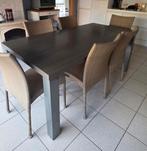 Tafel met 6 stoelen, Ophalen, 50 tot 100 cm, Zo goed als nieuw, Vijf personen of meer