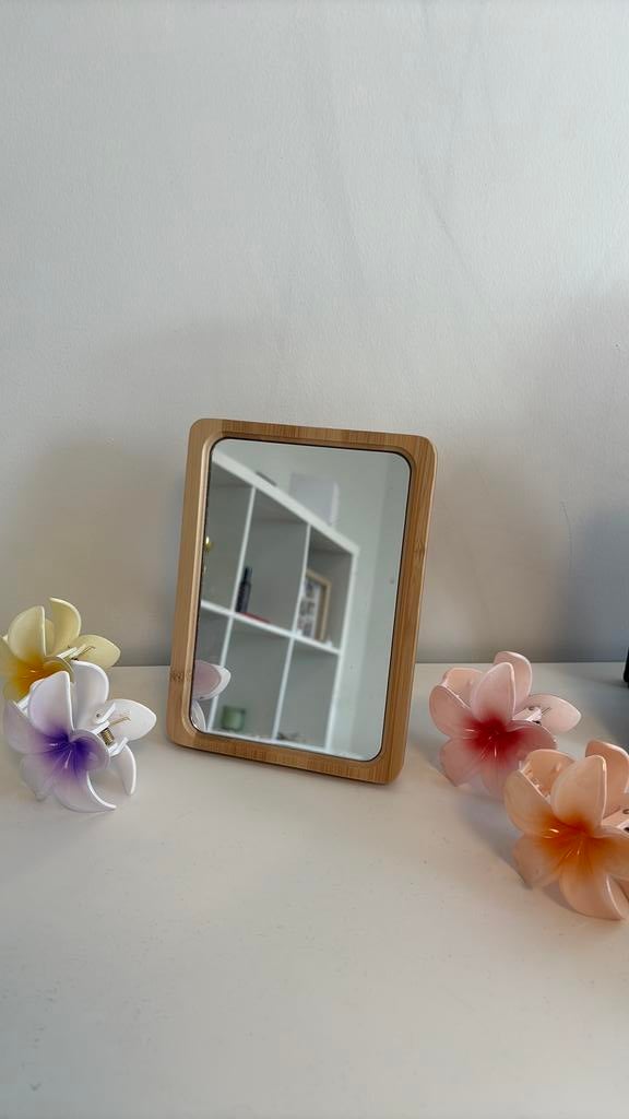 spiegel met houten rand, Ophalen, Minder dan 50 cm, Nieuw, Minder dan 100 cm