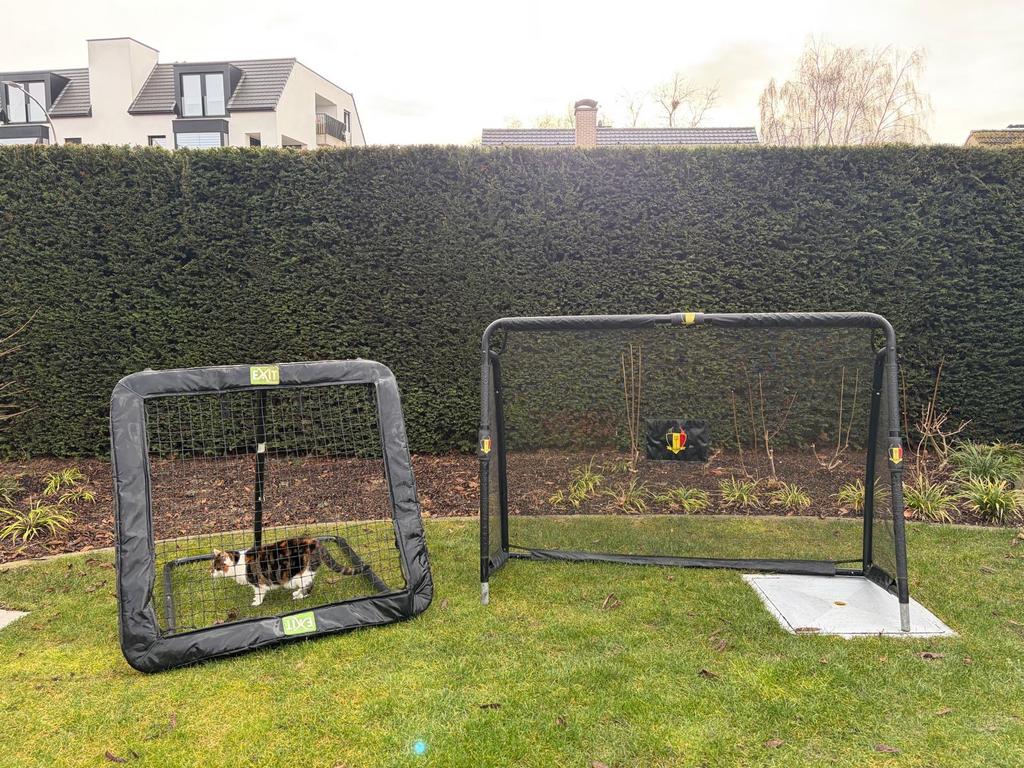 Voetbaldoel en rebounder EXIT, Kinderen en Baby's, Speelgoed | Buiten | Trampolines, Ophalen, Gebruikt