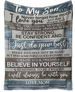 Fleece deken met tekst voor zoon, Huis en Inrichting, Woonaccessoires | Plaids en Woondekens, Ophalen of Verzenden, Nieuw