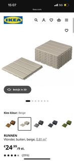 Ikea Vlonder - Runnen - beige - terrastegels - 4 stuks, Ophalen, Nieuw