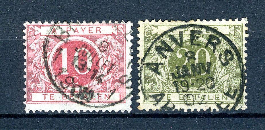 (B) TX5/6 gestempeld 1895 - Cijfer in cirkel, Ophalen of Verzenden, Gestempeld, Gestempeld