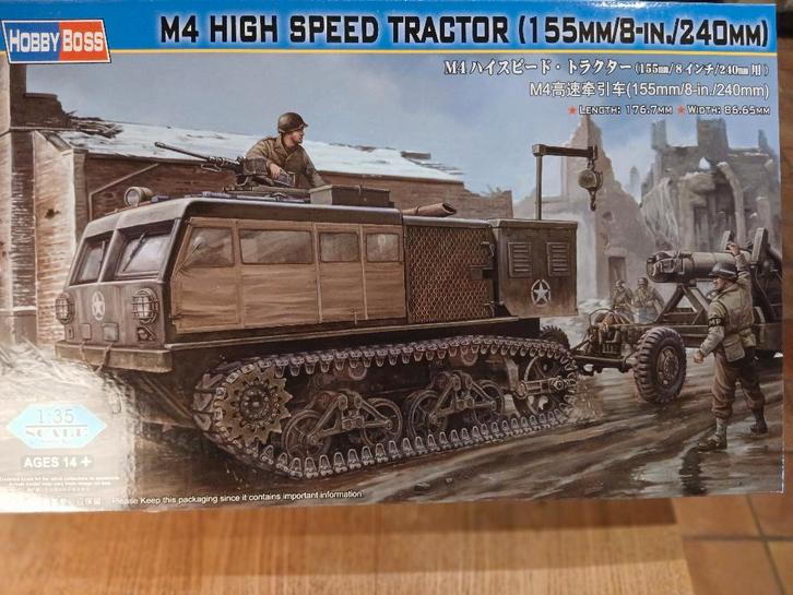 Hobby Boss (82408): M4 High Speed Tractor au 1:35, Hobby en Vrije tijd, Modelbouw | Auto's en Voertuigen, Nieuw, Tank, 1:32 tot 1:50