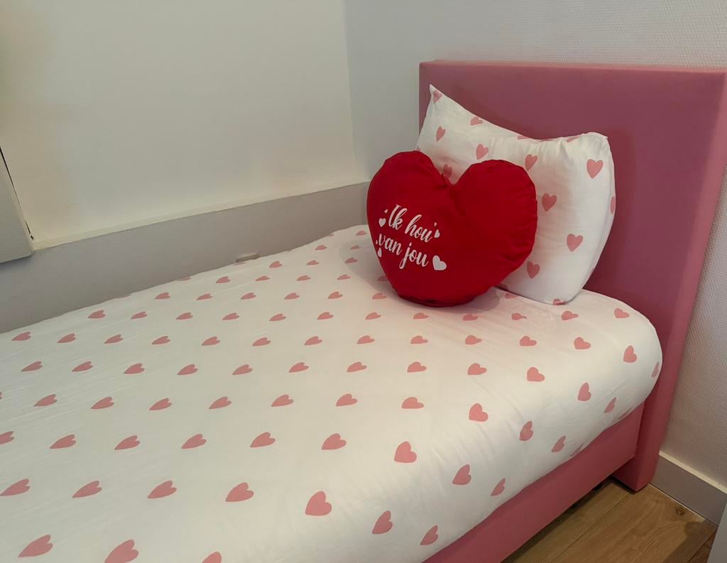 Kinderbed boxspring en peuterbed, Huis en Inrichting, Slaapkamer | Bedden, Zo goed als nieuw, Ophalen