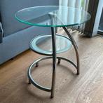 Table d’appoint en verre, Maison & Meubles, Pièces pour table, Enlèvement, Comme neuf, Rond, Verre