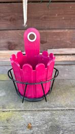 Cachepot en zijn roze steundiameter 10/12 ht, Ophalen of Verzenden, Zo goed als nieuw