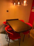 Leren keuken stoelen, Ophalen, Gebruikt, Leer, Vier