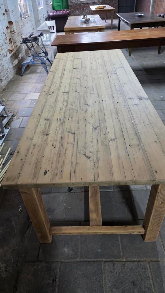 Oude provençaalse boerentafel 250 cm lang, Huis en Inrichting, Tafels | Eettafels, Gebruikt, Grenenhout, Ophalen