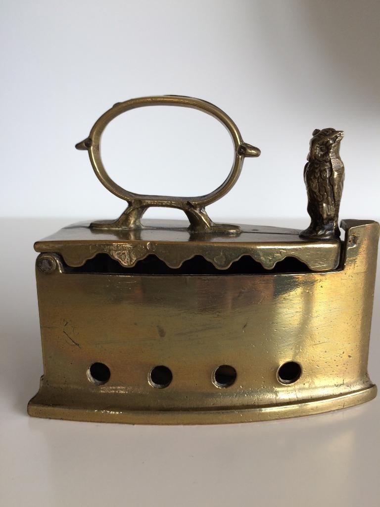 Antiek koper strijkijzer, Antiek en Kunst, Ophalen, Koper