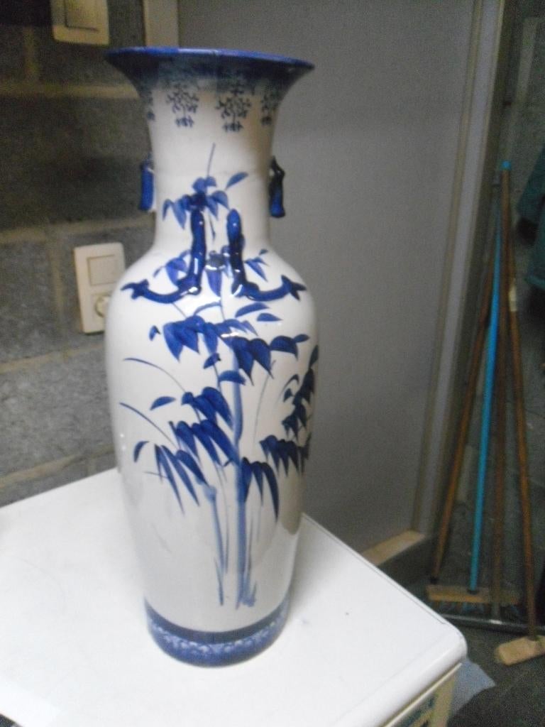 grand vase chinois en porcelaine h : 62 cm, Antiquités & Art, Enlèvement