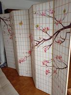 Séparateur de pièce 240x180cm 6 panneaux Sakura japonais, Enlèvement, Comme neuf