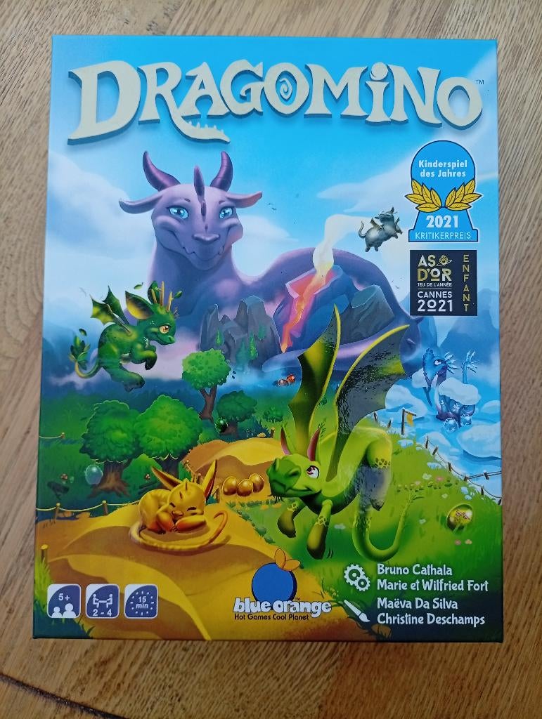 Jeu de société Dragomino, Trois ou quatre joueurs, Enlèvement, Comme neuf, Blue orange