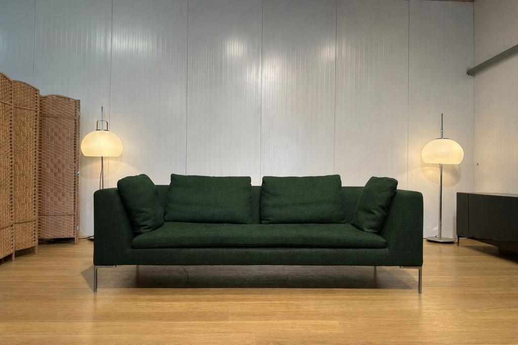 B&B Italia Charles 3-Zits Opnieuw Stofferen €2.850, Nieuw, Ophalen of Verzenden, Rechte bank, Bankstel Bank Zetels Sofa Hoekbank Design bank