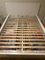 Lit IKEA MALM (cadre haut) + 4 tiroirs + sommier, Queen size, Comme neuf, 200 cm, 160 cm