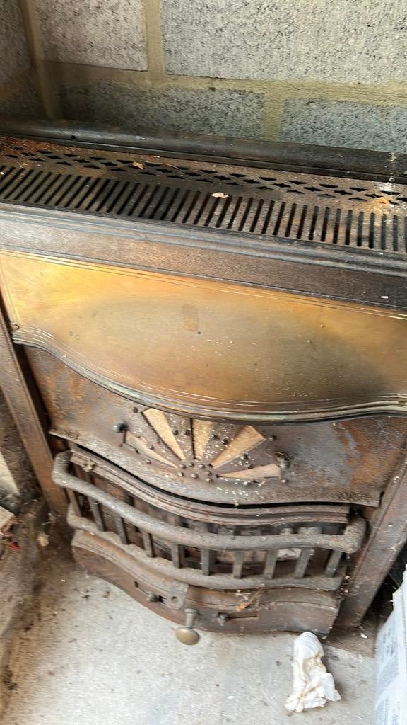 Antieke voorzetkachel, Ophalen, Gebruikt, Vrijstaand, Hout