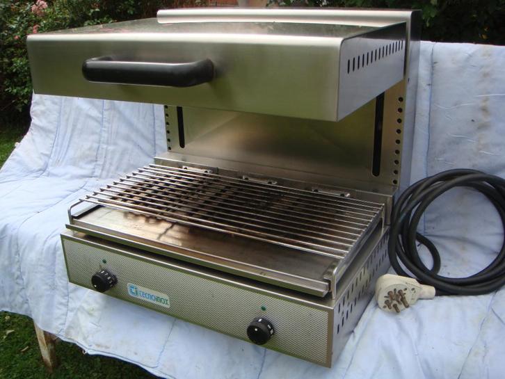 GRILL-PITA-SALAMANDER- ANINI-INOX-380V DRI PRO/PARTICULIEREN, Elektronische apparatuur, Contactgrills, Gebruikt, Ophalen