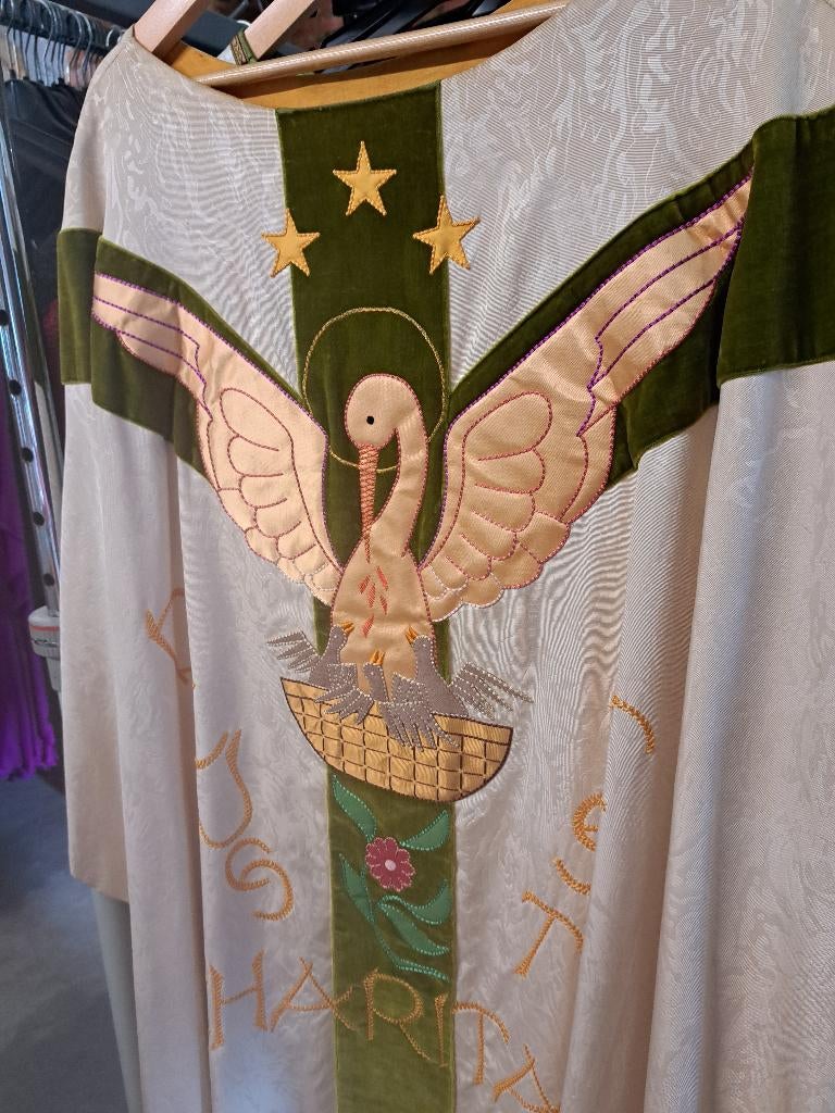 antiek vintage Priester Kleding Chasuble Kazuifel Stola, Antiek en Kunst, Ophalen