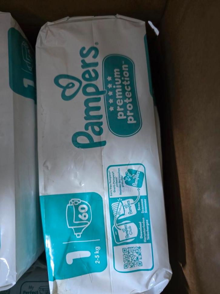 Pampers maat 1 (380x), Kinderen en Baby's, Badjes en Verzorging, Ophalen