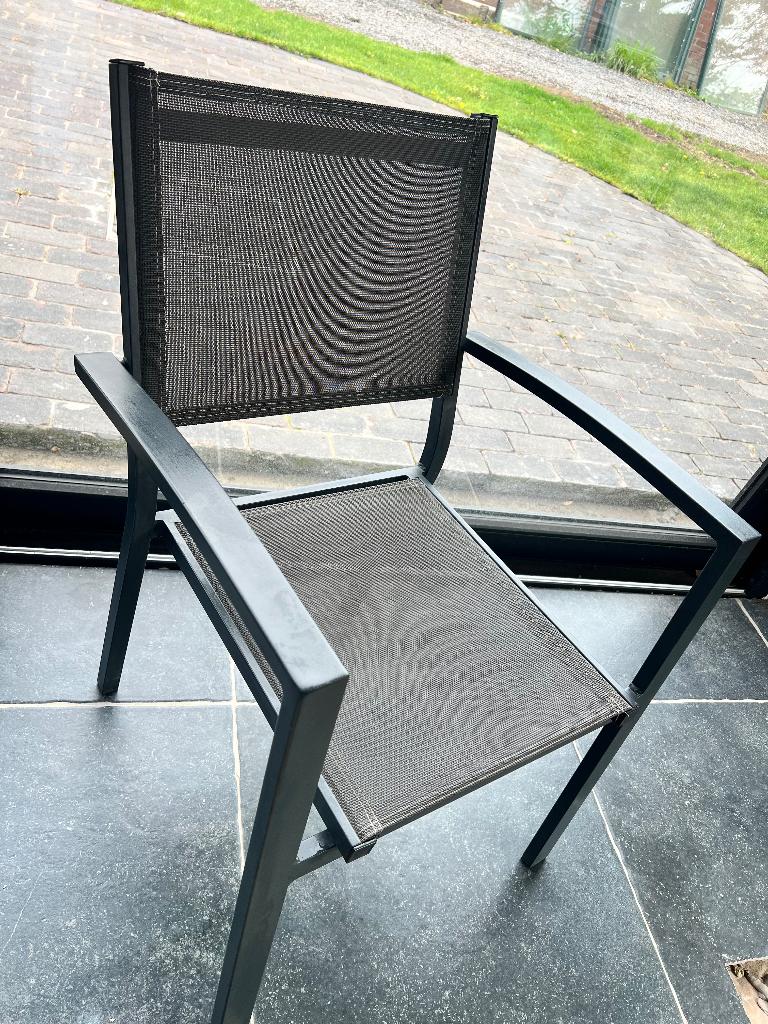 Tuinstoelen 8 stuks, Tuin en Terras, Ophalen, Gebruikt, Aluminium, Stapelbaar