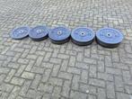 Bumperplates 150kg + Olympische baar 20kg, Sport en Fitness, Ophalen, Zo goed als nieuw