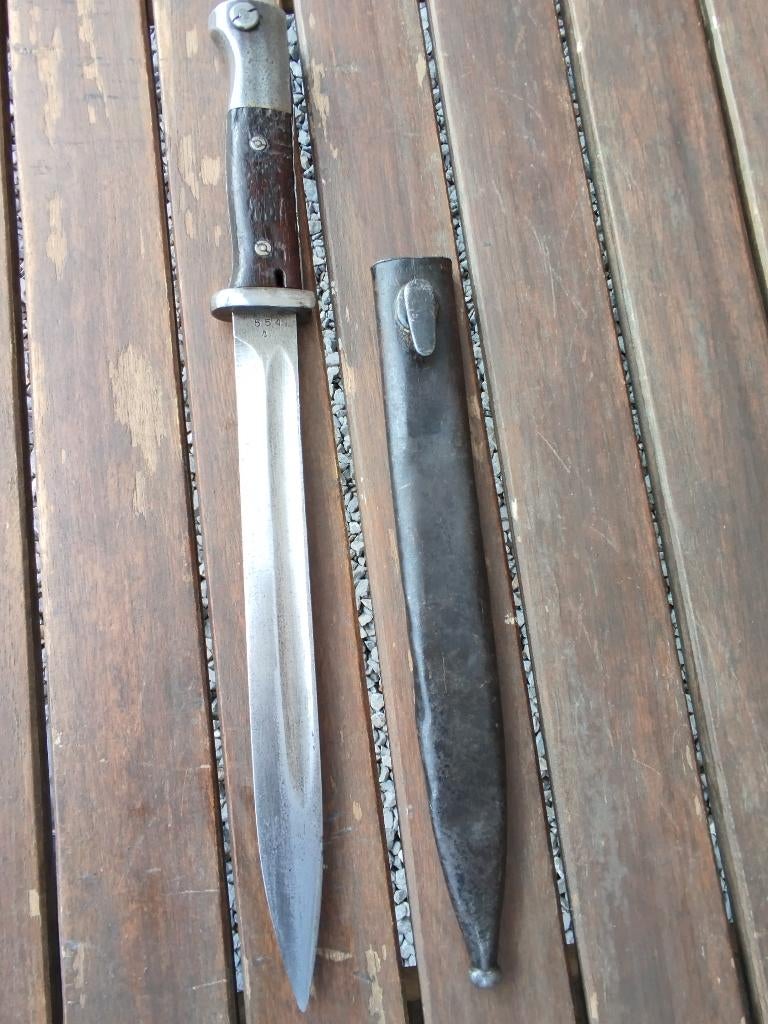 Duitse k98  bajonet 1943, Verzamelen, Ophalen of Verzenden, Landmacht, Mes of Dolk