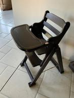 Donkerbruine kinderstoel, Kinderen en Baby's, Kinderstoelen, Ophalen, Zo goed als nieuw, Meegroeistoel, Stoelverkleiner