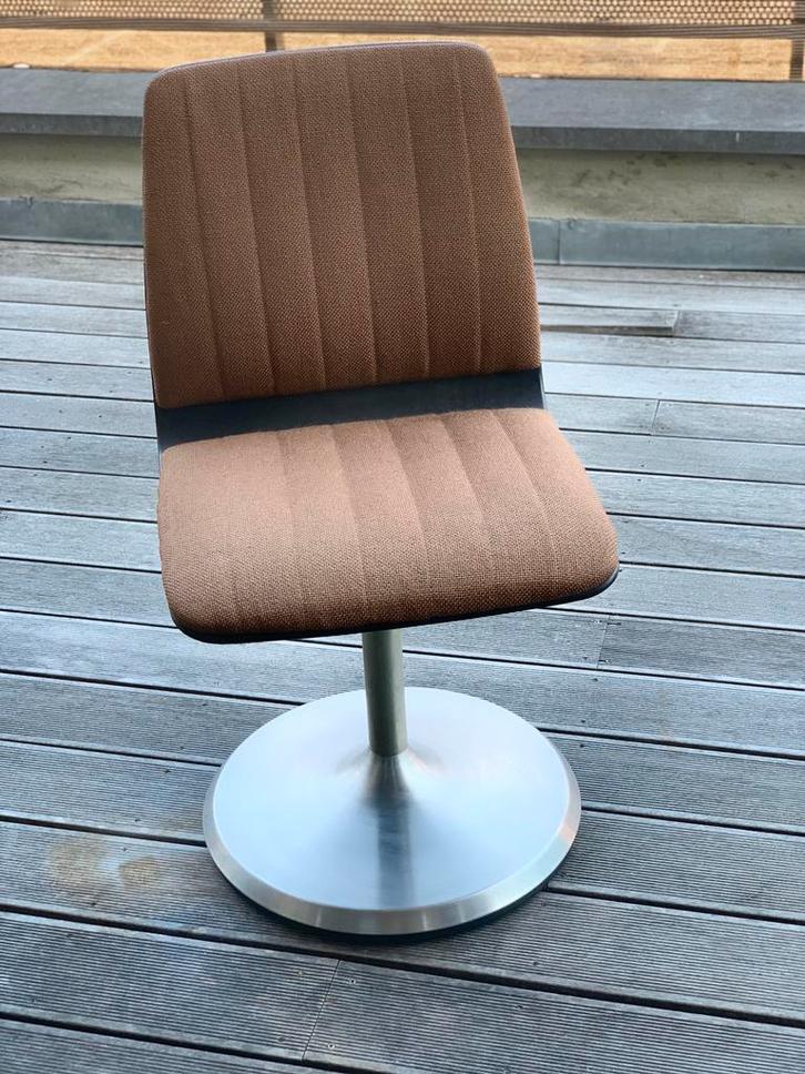 Fauteuil chaise - style tulipe vintage 70´, Maison & Meubles, Chaises, Une, Bois, Métal, Tissus, Autres matériaux, Brun, Enlèvement