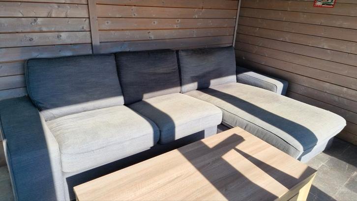 KIVIK
3-zitsbank met chaise longue grijs, Huis en Inrichting, Zetels | Complete zithoeken, Gebruikt, Ophalen
