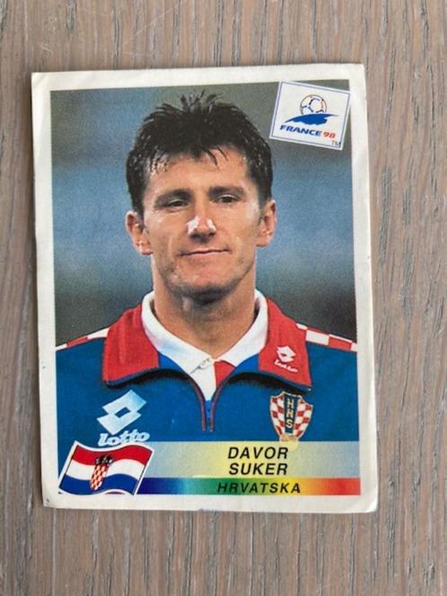 Sticker meilleur buteur coupe du monde 1998 Davor SUKER, Collections, Autocollants, Utilisé, Sport, Enlèvement ou Envoi