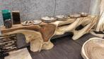 Boomstam console, Huis en Inrichting, Tafels | Sidetables, Ophalen, Natuur etnisch, Overige vormen, 25 tot 50 cm