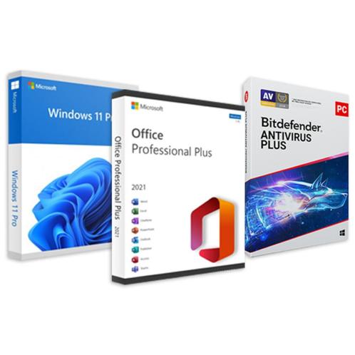 HOME PACKAGE WITH WINDOWS 11 LICENSE, OFFICE AND ANTIVIRUS, Computers en Software, Antivirus- en Beveiligingssoftware, Nieuw, MacOS