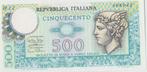 Billet Italie 500 Lire - Mercure -1974 - Série H12 /A02, Série, Enlèvement ou Envoi, Italie